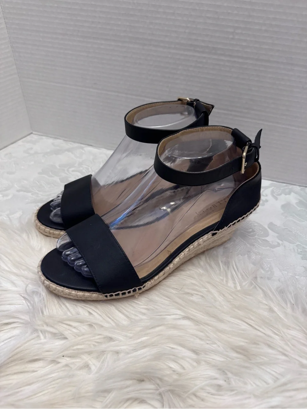 Talbots Size 9 Espadrille Wedge Sandal Open Toe Ankle Strap Comfort Preppy